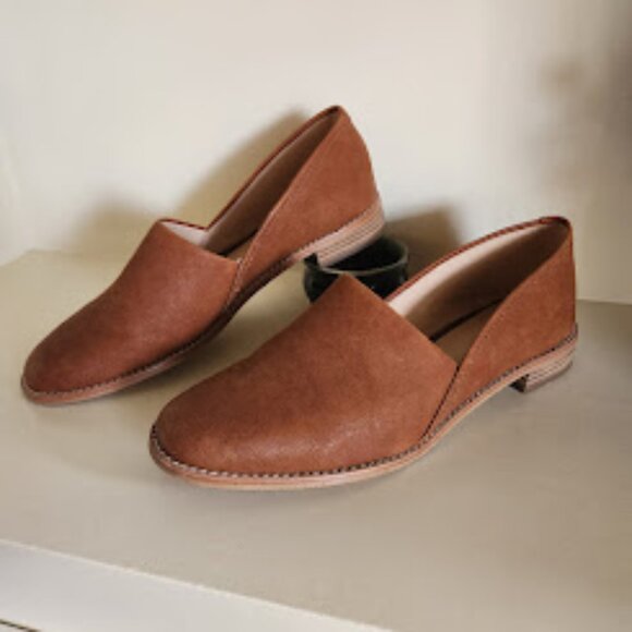 Clarks Shoes - Clarks Pure Easy Tan Leather Loafer Flats Size 9 M Slip On